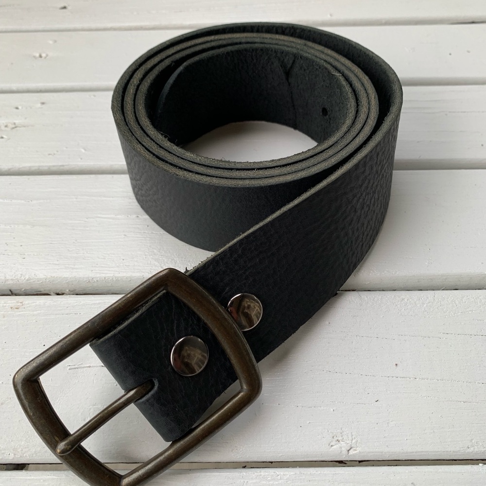 Handmade Premium Black Leather belt • 36” UNISEX